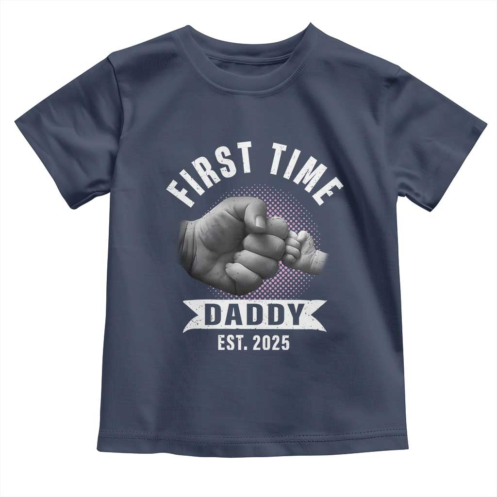 Girl Dad Est. 2025 Toddler T Shirt Fist Time Daddy To Be