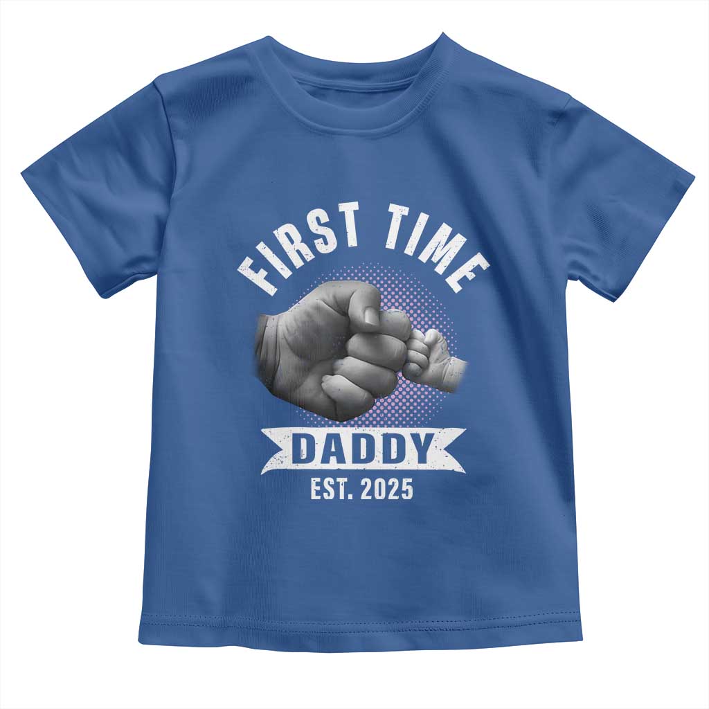 Girl Dad Est. 2025 Toddler T Shirt Fist Time Daddy To Be