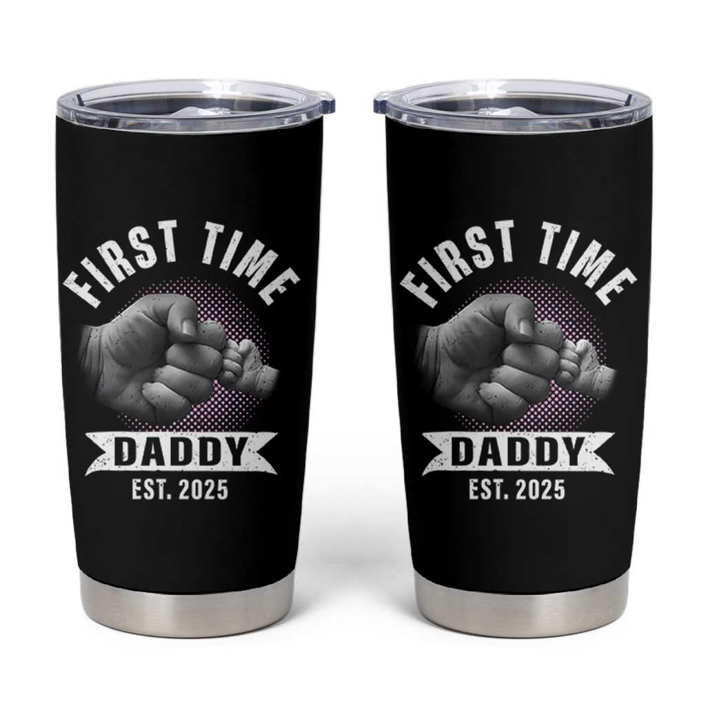Girl Dad Est. 2025 Tumbler Cup Fist Time Daddy To Be