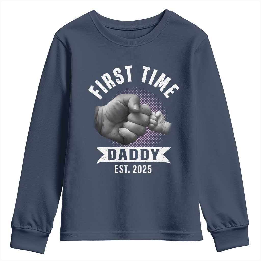 Girl Dad Est. 2025 Youth Sweatshirt Fist Time Daddy To Be