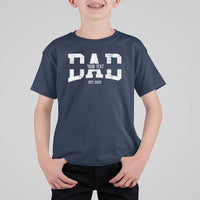 Personalized New Dad T Shirt For Kid Custom Name Father's Day Dad Est. 2025