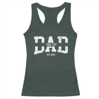 Personalized New Dad Racerback Tank Top Custom Name Father's Day Dad Est. 2025