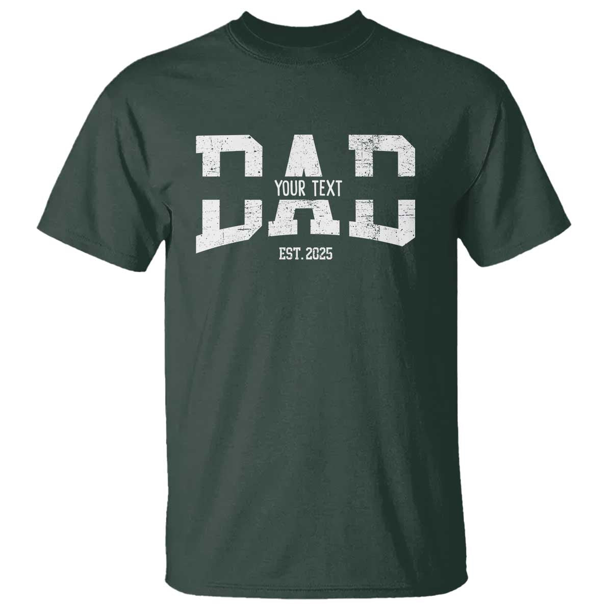 Personalized New Dad T Shirt Custom Name Father's Day Dad Est. 2025