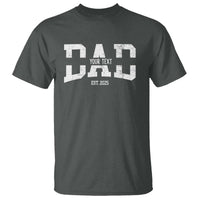 Personalized New Dad T Shirt Custom Name Father's Day Dad Est. 2025