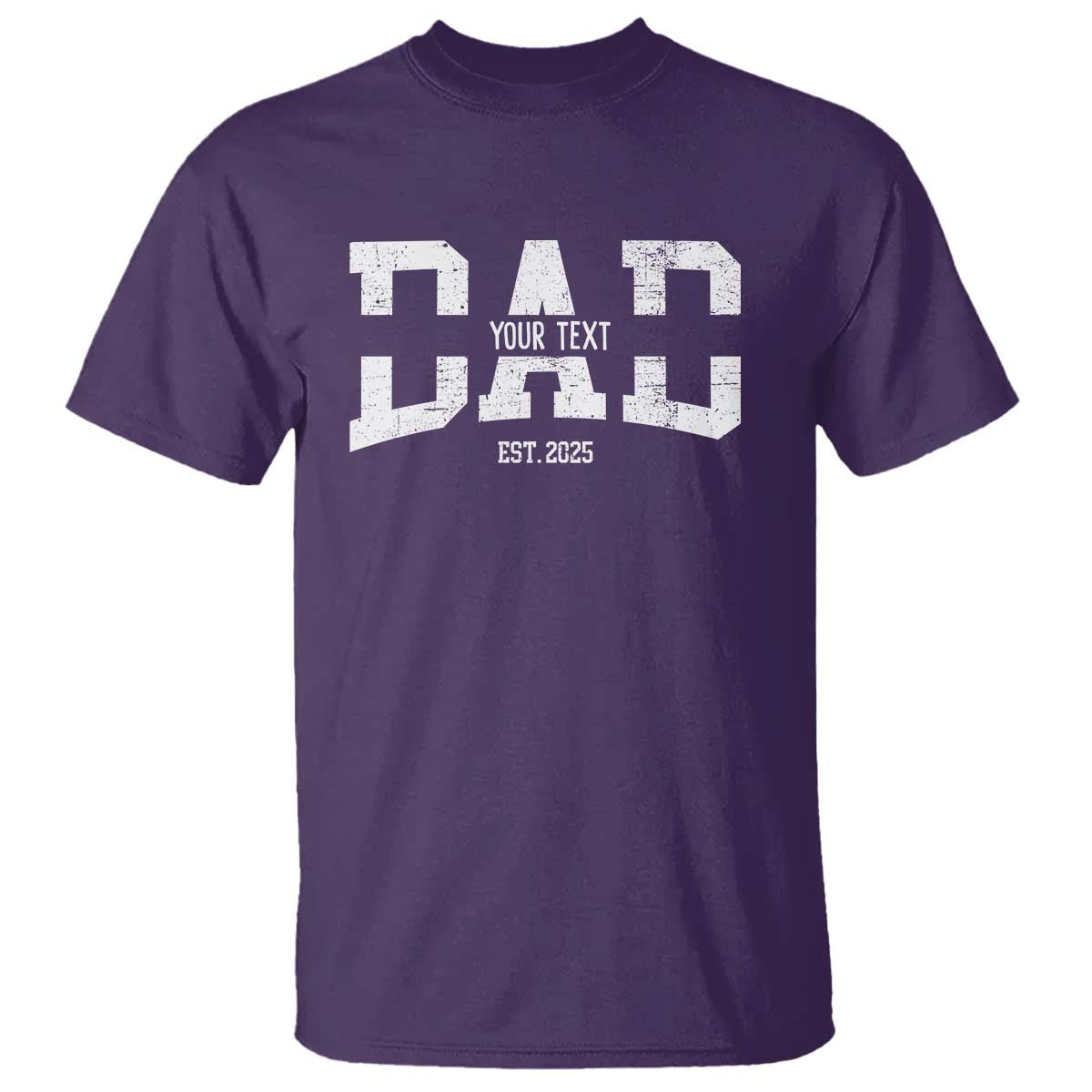 Personalized New Dad T Shirt Custom Name Father's Day Dad Est. 2025