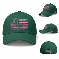 Dad Of Girls Baseball Cap Funny Girl Dads Pink Camo American Flag