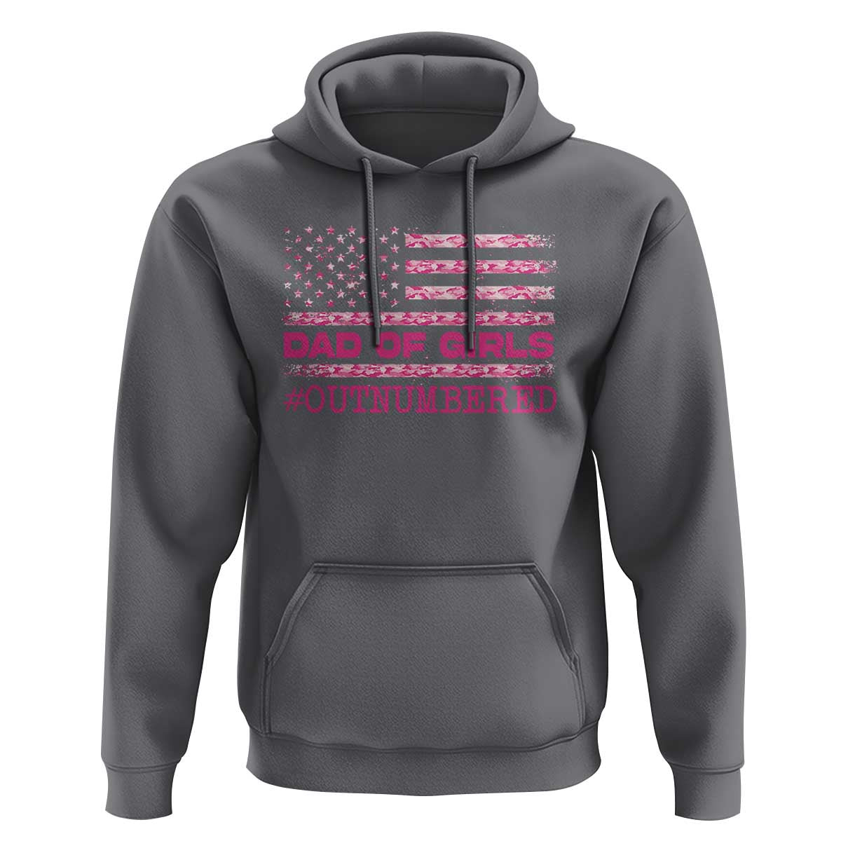 Dad Of Girls Hoodie Funny Girl Dads Pink Camo American Flag