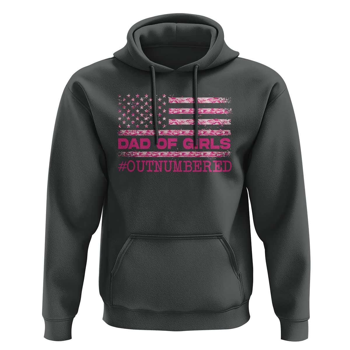Dad Of Girls Hoodie Funny Girl Dads Pink Camo American Flag