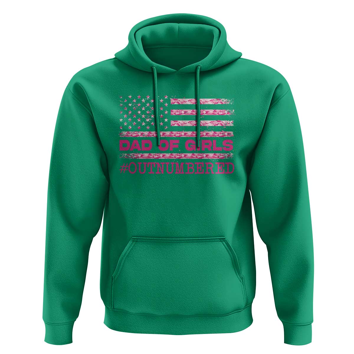 Dad Of Girls Hoodie Funny Girl Dads Pink Camo American Flag