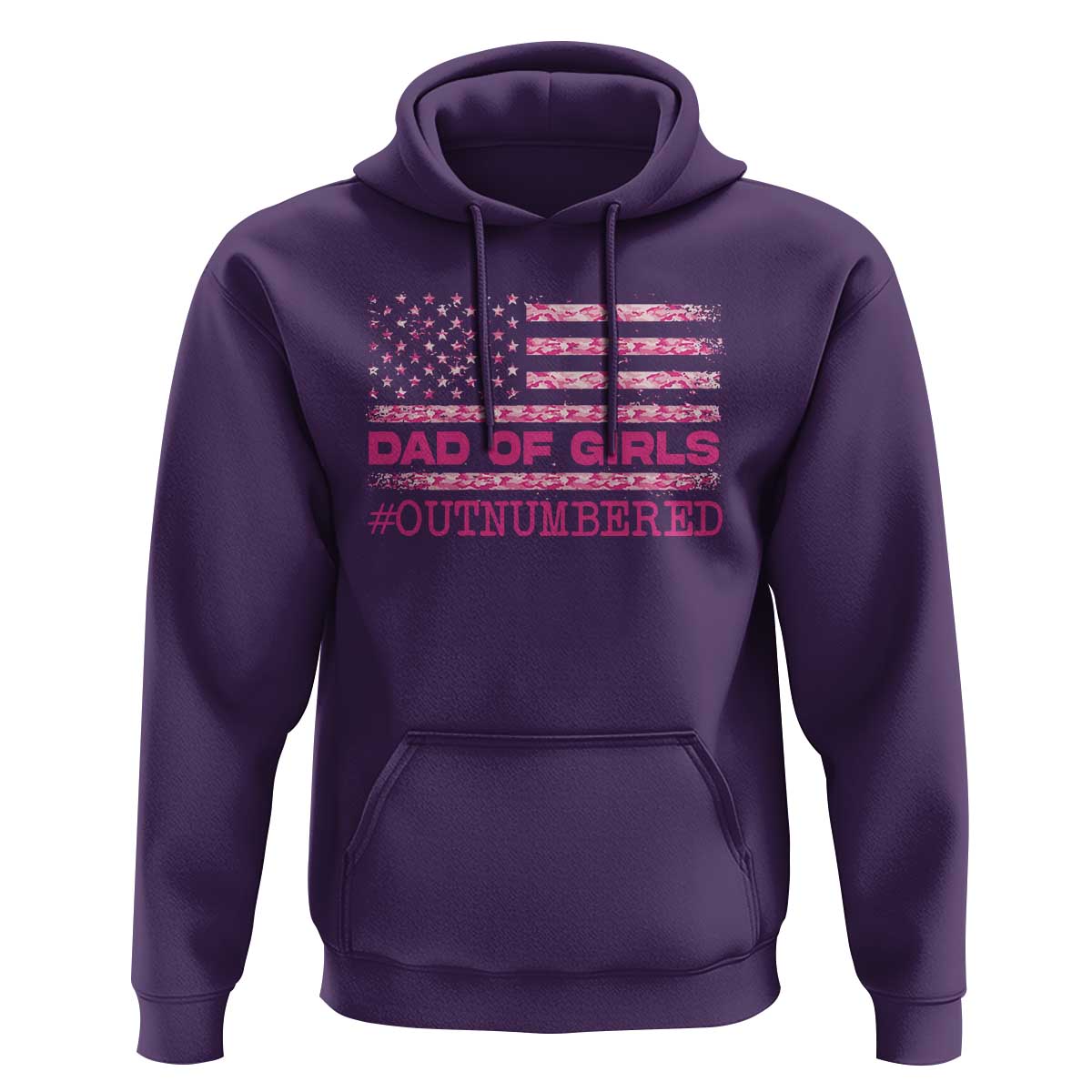Dad Of Girls Hoodie Funny Girl Dads Pink Camo American Flag