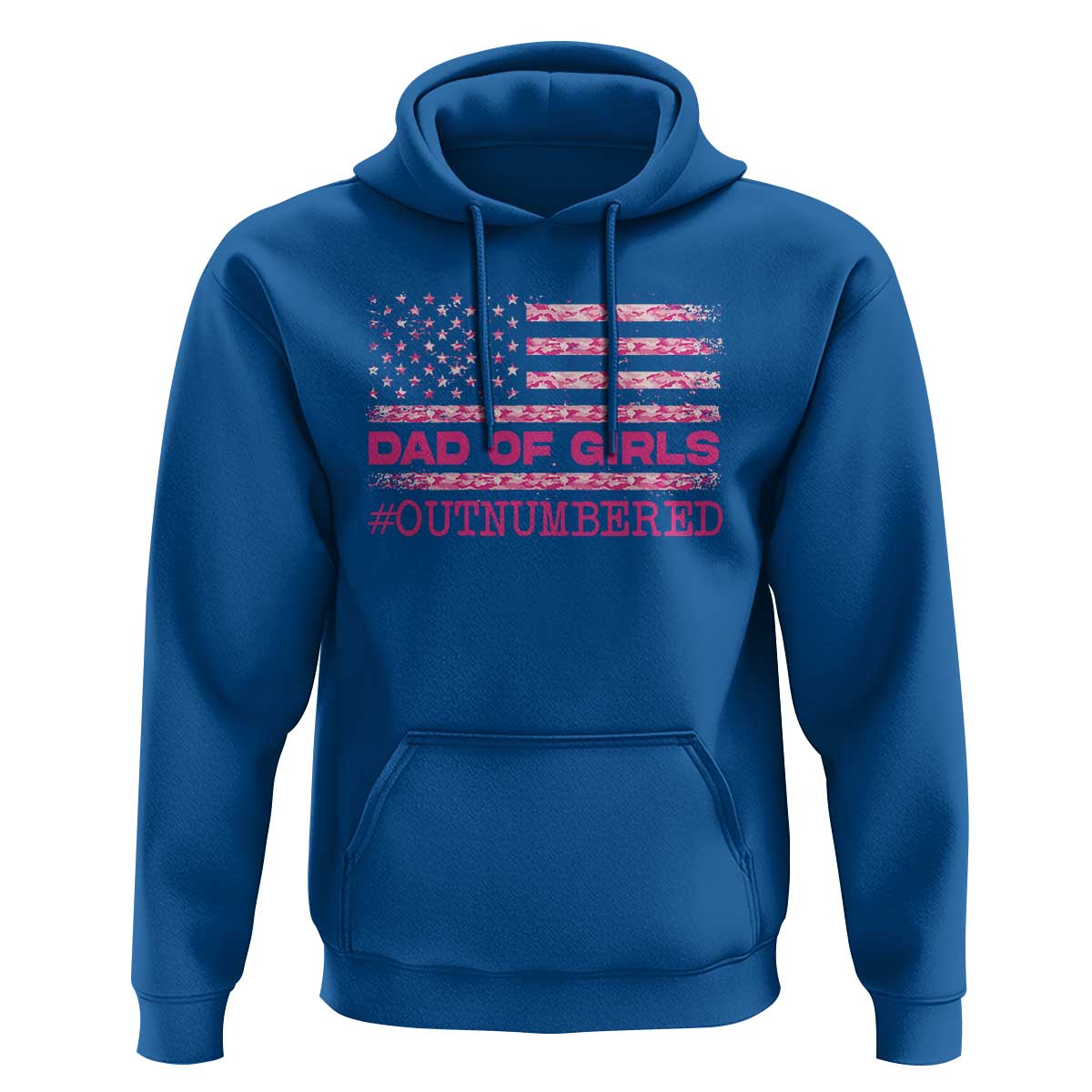 Dad Of Girls Hoodie Funny Girl Dads Pink Camo American Flag