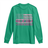 Dad Of Girls Long Sleeve Shirt Funny Girl Dads Pink Camo American Flag