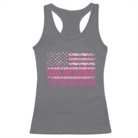 Dad Of Girls Racerback Tank Top Funny Girl Dads Pink Camo American Flag