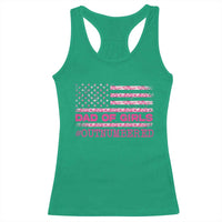 Dad Of Girls Racerback Tank Top Funny Girl Dads Pink Camo American Flag