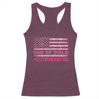 Dad Of Girls Racerback Tank Top Funny Girl Dads Pink Camo American Flag
