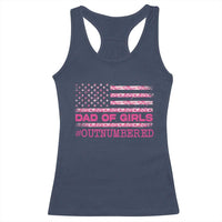 Dad Of Girls Racerback Tank Top Funny Girl Dads Pink Camo American Flag