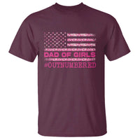 Dad Of Girls T Shirt Funny Girl Dads Pink Camo American Flag