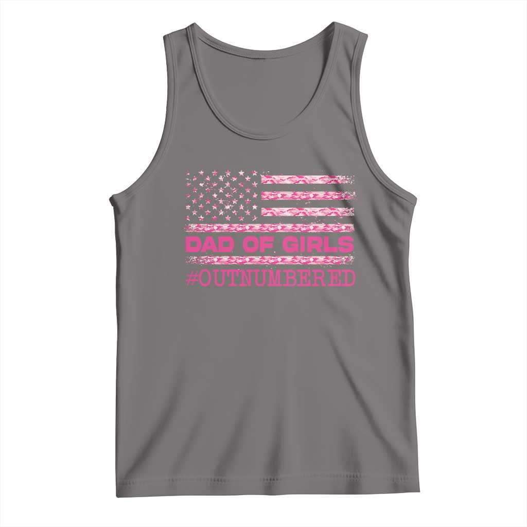 Dad Of Girls Tank Top Funny Girl Dads Pink Camo American Flag