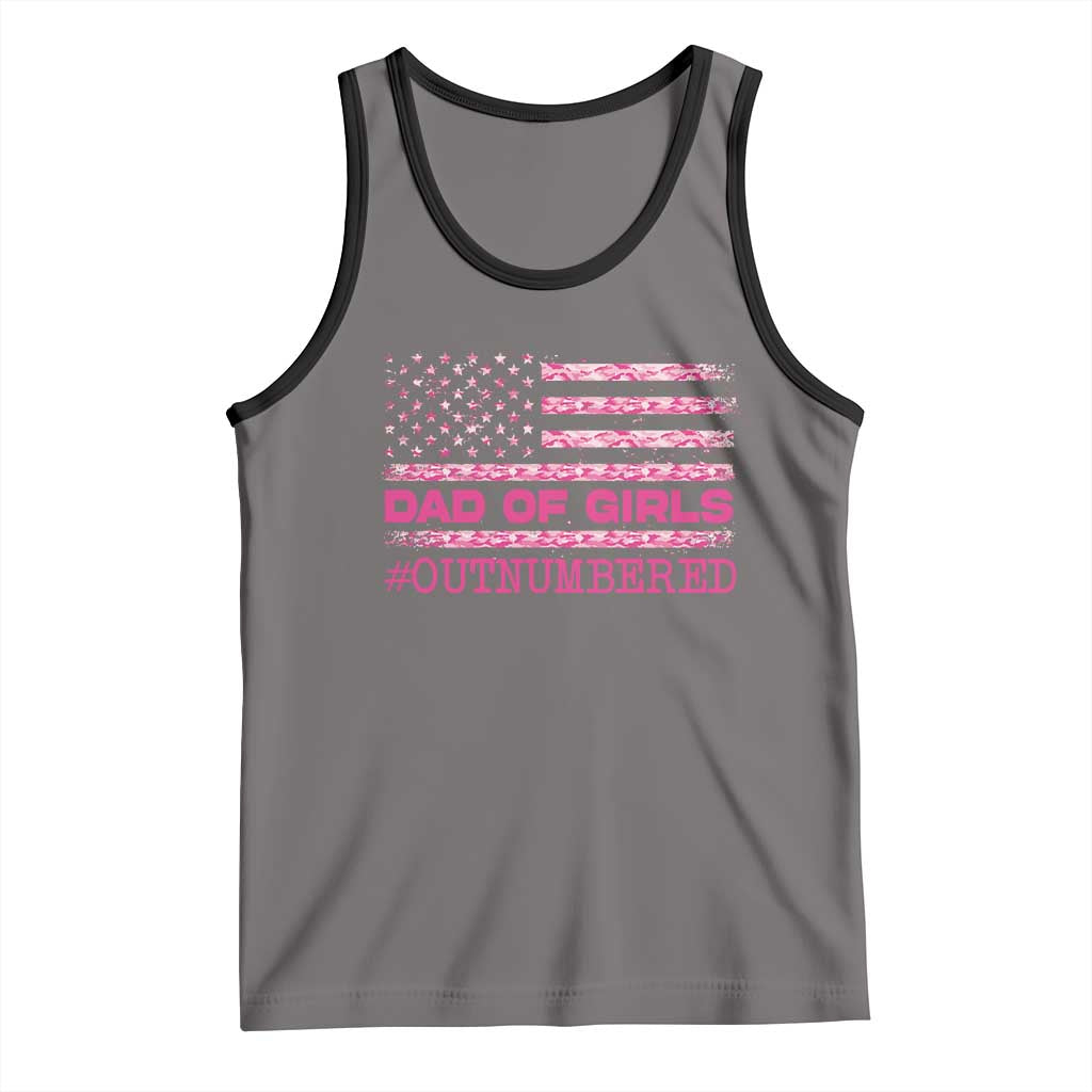 Dad Of Girls Tank Top Funny Girl Dads Pink Camo American Flag
