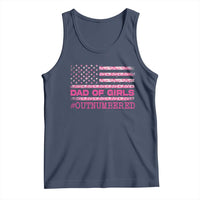 Dad Of Girls Tank Top Funny Girl Dads Pink Camo American Flag