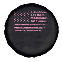 Girl Dad Est. 2025 Spare Tire Cover Expect Baby Fathers Day USA Flag