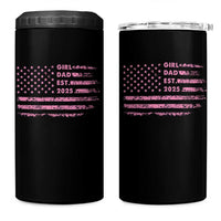 Girl Dad Est. 2025 4 in 1 Can Cooler Tumbler Expect Baby Fathers Day USA Flag