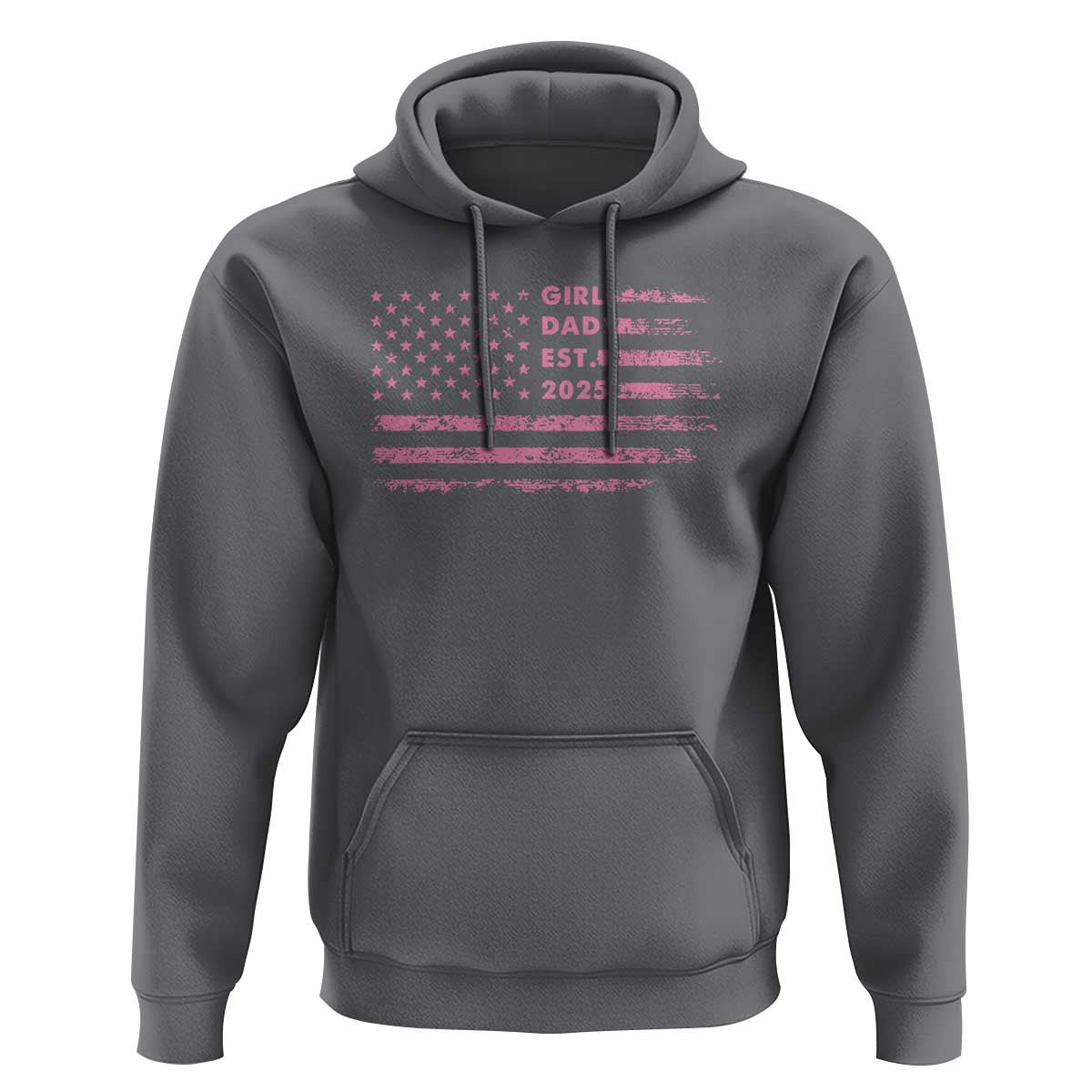 Girl Dad Est. 2025 Hoodie Expect Baby Fathers Day USA Flag
