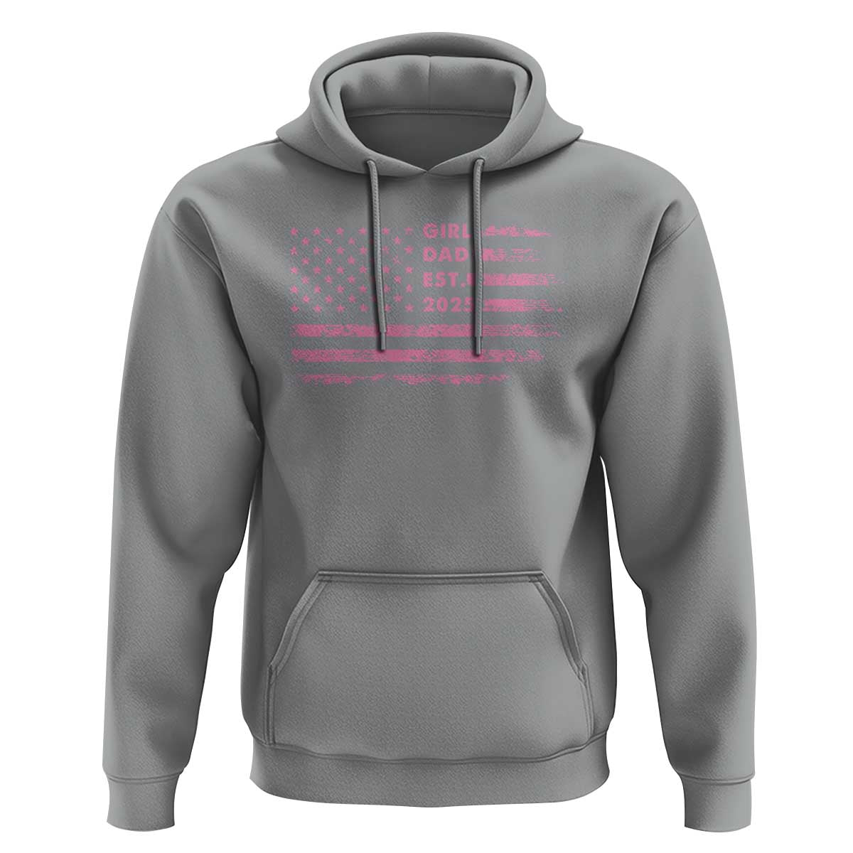 Girl Dad Est. 2025 Hoodie Expect Baby Fathers Day USA Flag