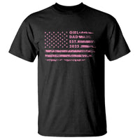 Girl Dad Est. 2025 T Shirt Expect Baby Fathers Day USA Flag