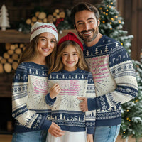 Girl Dad Est. 2025 Knitted Sweatshirt Expect Baby Fathers Day USA Flag - Wonder Print Shop