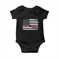 Personalised Dad Of Girl Baby Onesie Custom Year Daddy Fathers Day USA Flag - Wonder Print Shop