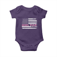 Personalised Dad Of Girl Baby Onesie Custom Year Daddy Fathers Day USA Flag - Wonder Print Shop