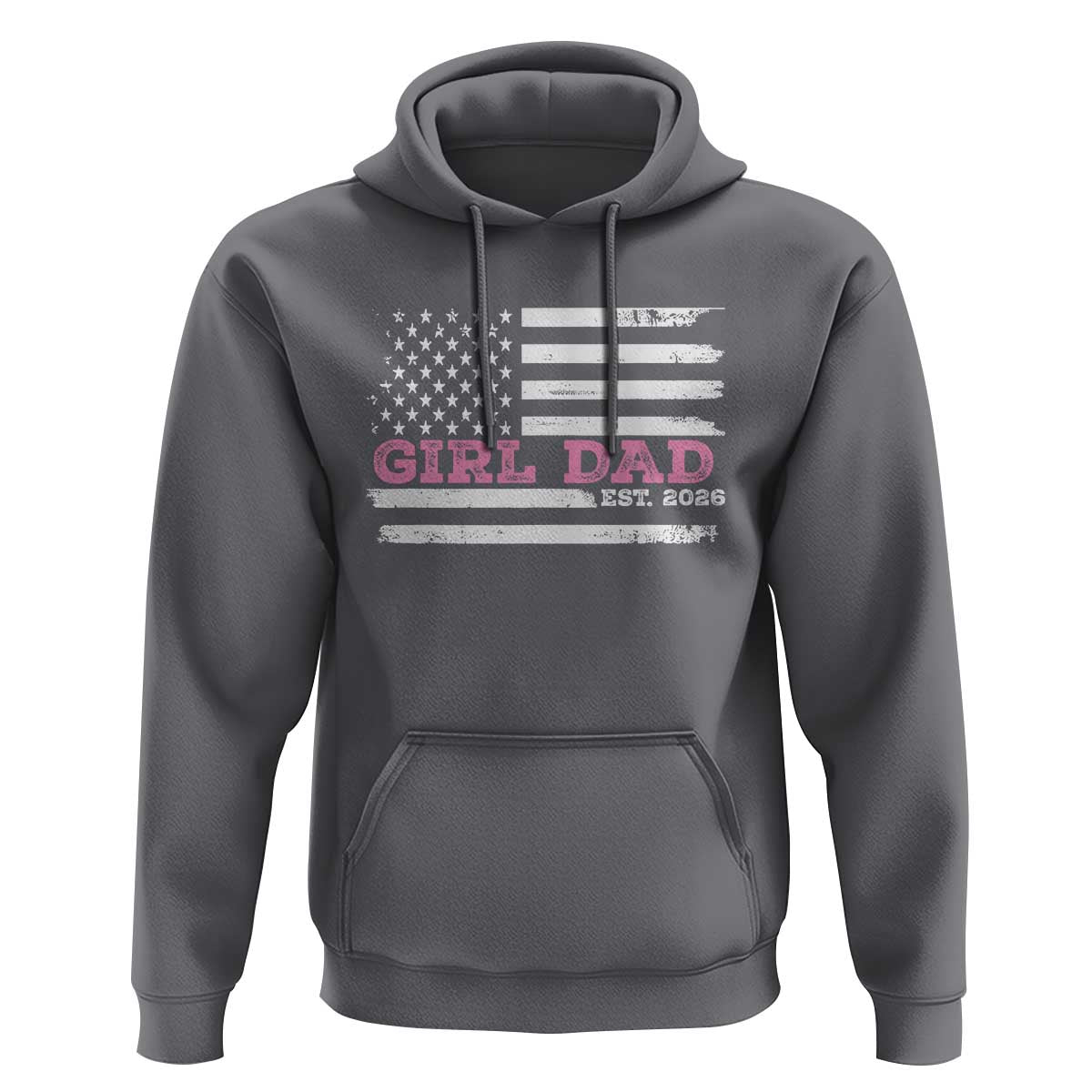 Personalised Dad Of Girl Hoodie Custom Year Daddy Fathers Day USA Flag - Wonder Print Shop