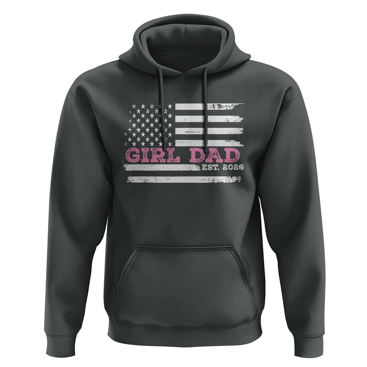 Personalised Dad Of Girl Hoodie Custom Year Daddy Fathers Day USA Flag - Wonder Print Shop