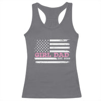 Personalised Dad Of Girl Racerback Tank Top Custom Year Daddy Fathers Day USA Flag - Wonder Print Shop