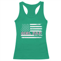 Personalised Dad Of Girl Racerback Tank Top Custom Year Daddy Fathers Day USA Flag - Wonder Print Shop