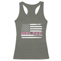 Personalised Dad Of Girl Racerback Tank Top Custom Year Daddy Fathers Day USA Flag - Wonder Print Shop