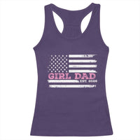 Personalised Dad Of Girl Racerback Tank Top Custom Year Daddy Fathers Day USA Flag - Wonder Print Shop