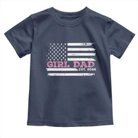 Personalised Dad Of Girl Toddler T Shirt Custom Year Daddy Fathers Day USA Flag - Wonder Print Shop