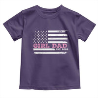 Personalised Dad Of Girl Toddler T Shirt Custom Year Daddy Fathers Day USA Flag - Wonder Print Shop
