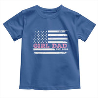 Personalised Dad Of Girl Toddler T Shirt Custom Year Daddy Fathers Day USA Flag - Wonder Print Shop