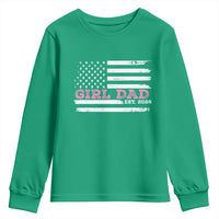 Personalised Dad Of Girl Youth Sweatshirt Custom Year Daddy Fathers Day USA Flag - Wonder Print Shop