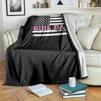 Dad Of Girl Est. 2026 Throw Blanket Daddy Fathers Day USA Flag - Wonder Print Shop