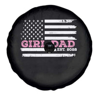 Dad Of Girl Est. 2026 Spare Tire Cover Daddy Fathers Day USA Flag - Wonder Print Shop