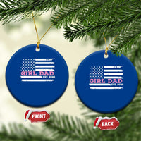 Dad Of Girl Est. 2026 Ceramic Ornament Daddy Fathers Day USA Flag - Wonder Print Shop