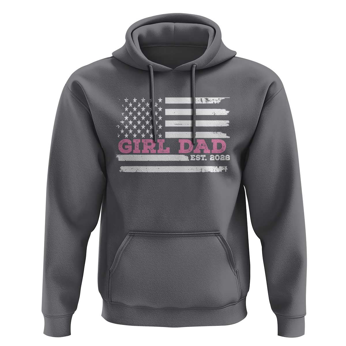 Dad Of Girl Est. 2026 Hoodie Daddy Fathers Day USA Flag - Wonder Print Shop