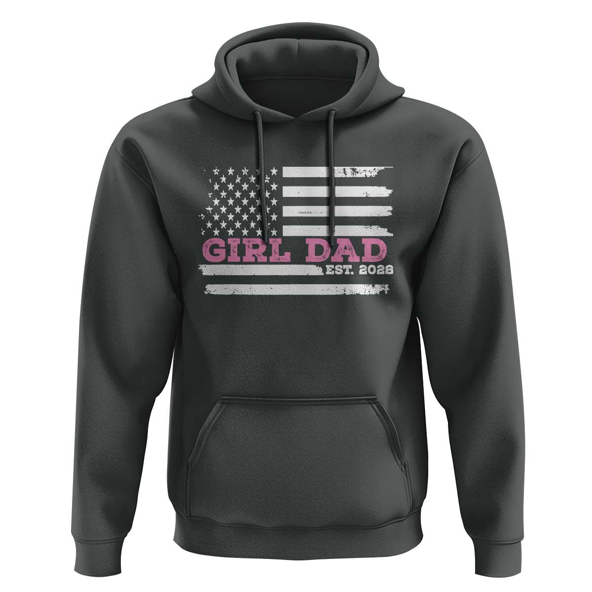 Dad Of Girl Est. 2026 Hoodie Daddy Fathers Day USA Flag - Wonder Print Shop