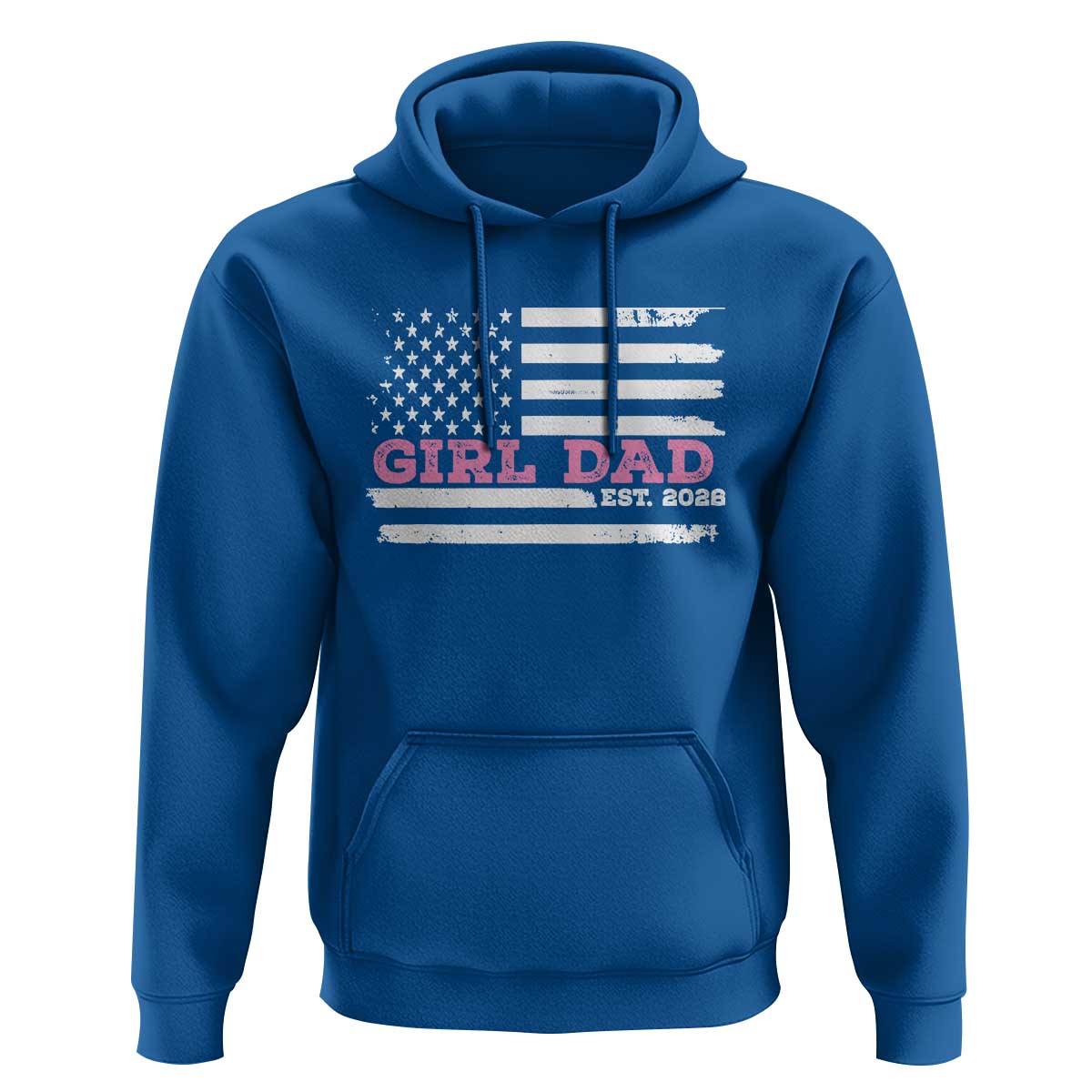 Dad Of Girl Est. 2026 Hoodie Daddy Fathers Day USA Flag - Wonder Print Shop