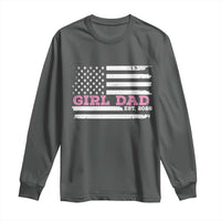 Dad Of Girl Est. 2026 Long Sleeve Shirt Daddy Fathers Day USA Flag - Wonder Print Shop