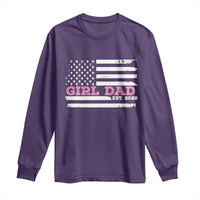 Dad Of Girl Est. 2026 Long Sleeve Shirt Daddy Fathers Day USA Flag - Wonder Print Shop